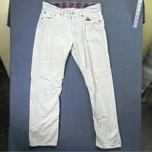 American Eagle Corduroy Cream Pants Men’s 32/32 Comfy Casual Cotton 1156